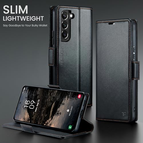 Tenifly for Samsung Galaxy S22 Case Wallet with RFID Blocking Card Holder, PU Leather Kickstand Protective Flip Phone Cover Fit for Galaxy S22 6.1", Black by Tenifly - Used condition - Image 9