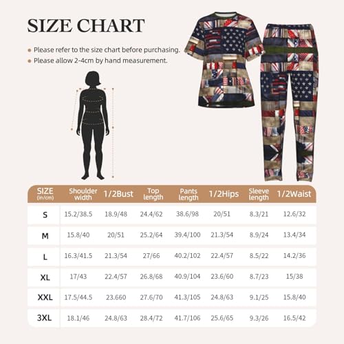 Pyjama patchwork femme drapeau américain ensemble de nuit doux - 6