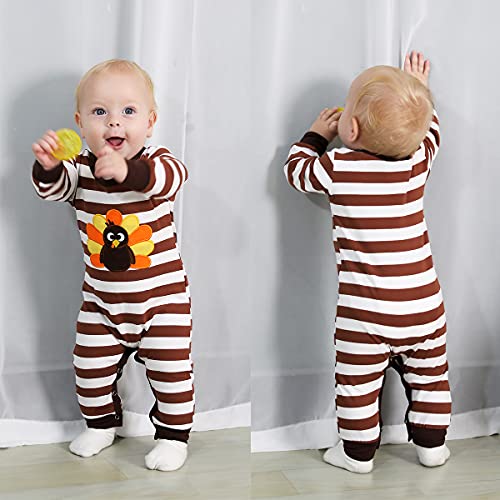 Younger Tree Infant Baby Girls Boys Fall Outfit Pumpkin One Piece Romper Halloween Smocked Bodysuit Clothes 0-24 M #TOP1