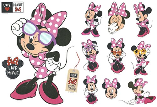 Cartoon Kids Minnie ou Mickey Mouse Stickers muraux chambre bébé et enfants déco Cartoon chambre (Minnie lunette)