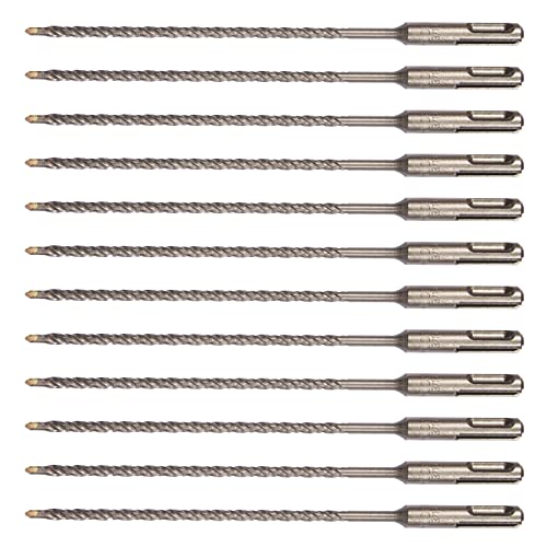 Hlofizi 3/16" Masonry Drill Bits 8" Sds Plus Hammer Drill Bit, 3/16 Inch Concrete Drill Bit For Block, Brick, Stone, 12 Pack #TOP4