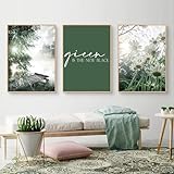 Fiwzzdur 3er Premium Poster Set, Frühling Grüne 