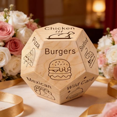 Funny Dinner Food Decision Dice for Couples Valentines Day Gag Gifts