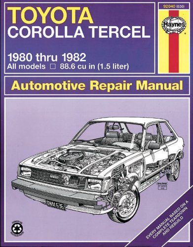 Toyota Corolla Tercel Automotive Repair Manual,   1980-1982
