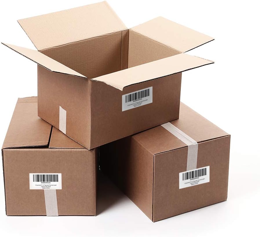 Essential 4"X2" Direct Thermal Barcode Labels, Shipping Labels, 750 Labels of Roll, Compatible with Zebra Printers (1 Roll-750 Labels) - Image 6