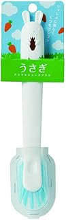 Shoe Cleaning Brush, White, Approx. Height 8.7 x Width 1.3 x Depth 1.7 inches (22 x 3.3 x 4.3 cm), Animal Shoe Brush, Rabbit, Hook Brush Included
