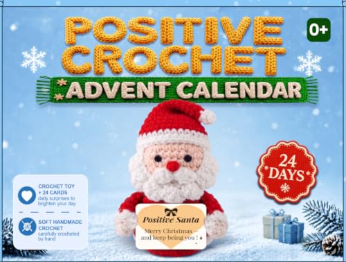 Calendrier crochet réconfort émotif 2026 24 cartes affirmations