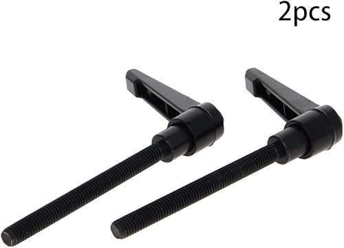 Miniatura 3 de Othmro 2 piezas de palanca de sujeción con rosca M8 Palanca de trinquete, aleación de aluminio ajustable con botón de bloqueo con perno roscado