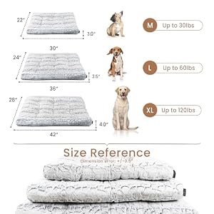 blunique® Washable Dog Bed Deluxe, Waterproof Plush Dog Crate Bed, XL Dog Crate Mats, Faux Fur Pet Beds, Fluffy Comfy Kennel Pad, Anti-Slip Pet Sleeping Mat for Large, Jumbo, and Medium Dog Breeds blunique® Washable Dog Bed Deluxe, Waterproof Plush Dog Crate Bed, XL Dog Crate Mats, Faux Fur Pet Beds, Fluffy Comfy Kennel Pad, Anti-Slip Pet Sleeping Mat for Large, Jumbo, and Medium Dog Breeds