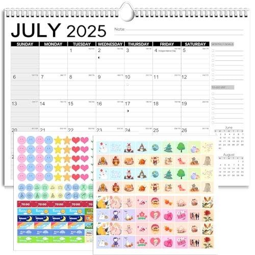 Calendar 2025-2026, Anti Ink Bleed, Durable Thick Paper, Large days