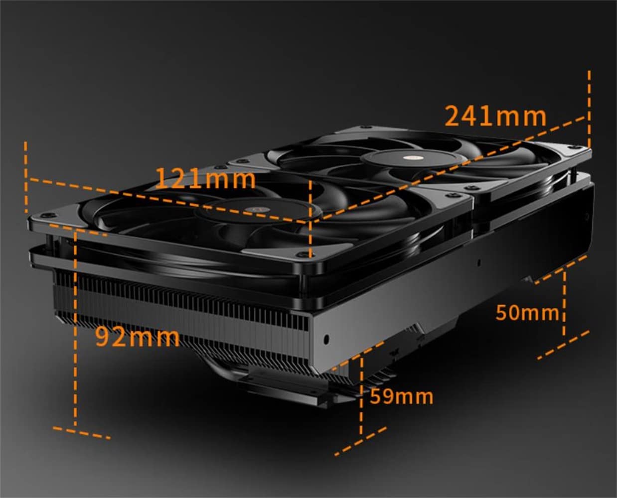 JIUSHARK JF13K Diamond,Top-Down CPU Air Cooler,6mm x 7 Copper Heat Pipes 2×120 * 120 * 15mm PWM&ARGB Fans 250W TDP SuitableFor Intel LGA 1700/1200/115X AMD AM5/AM4