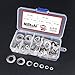 Hilitchi 295-Pcs 304 Stainless Steel Spring Wave Washer Gasket Assortment Kit - Size Include: M3 M4 M5 M6 M8 M10 M12