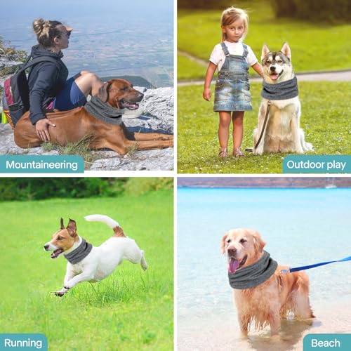 Kühlhalsband für Hunde, Kühlendes Hundehalstuch, Kühlender Hundeschal, Kühlendes Hundehalsband Kühlend, Kühltuch Hund Halstuch Kühlend, Bandana Hunde Halstücher Kühlend, für Kühlung Hund im Sommer