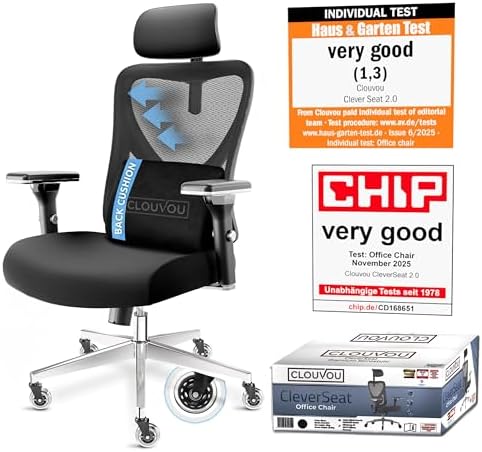 CleverSeat Ergonomic Office Chair [BEST RATED] Desk Chair 100% Ad...