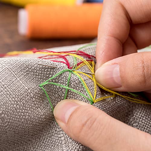 Mr. Pen - Kit de linhas de costura, 24 peças, 90 jardas por carretel, 24 cores de fios de poliéster