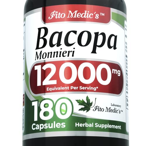 FITO MEDICS Lab | bacopa |180 Capsules | bacopa monnieri | Bacopa Pill | Bacopa Supplement