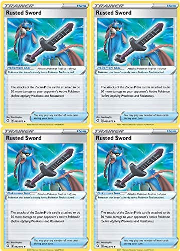 Rusted Sword 062 072 - Shining Fates - Pokemon Trainer Card Lot - Playset x4