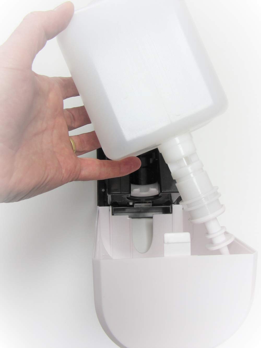 Desinfektionsmittelspender Set mit Infrarot-Sensor und Ständer Wand-Spender für Desinfektionsmittel Seife 1000ml Automatik Seifenspender weiß