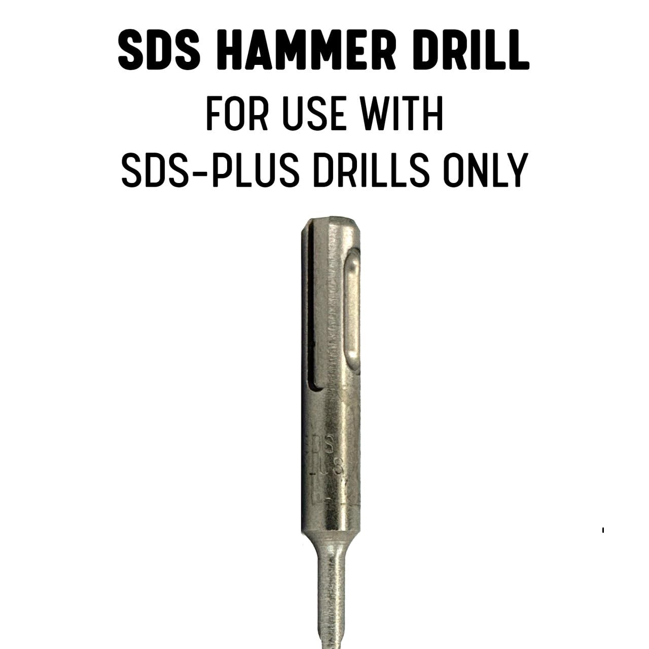 Drill America Juego de 5 brocas SDS para martillo de punta cruzada (1/10.2 cm - 1/5.1 cm), serie SDS4F