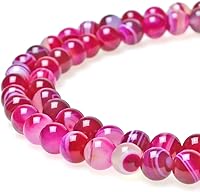 Vista 97 de MJDCB Natural Multicolor Volcanic Lava Stone Round Loose Stone Beads DIY for Jewelry Bracelet Making 15" (6mm, White)