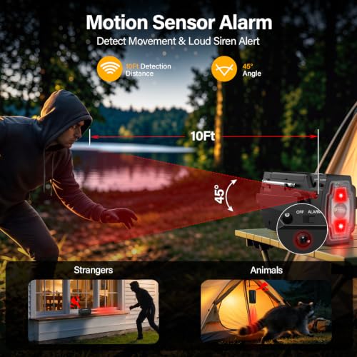 Emergency Radio with Motion Sensor Alarm, NOAA Weather Radio Solar Crank - Image 3