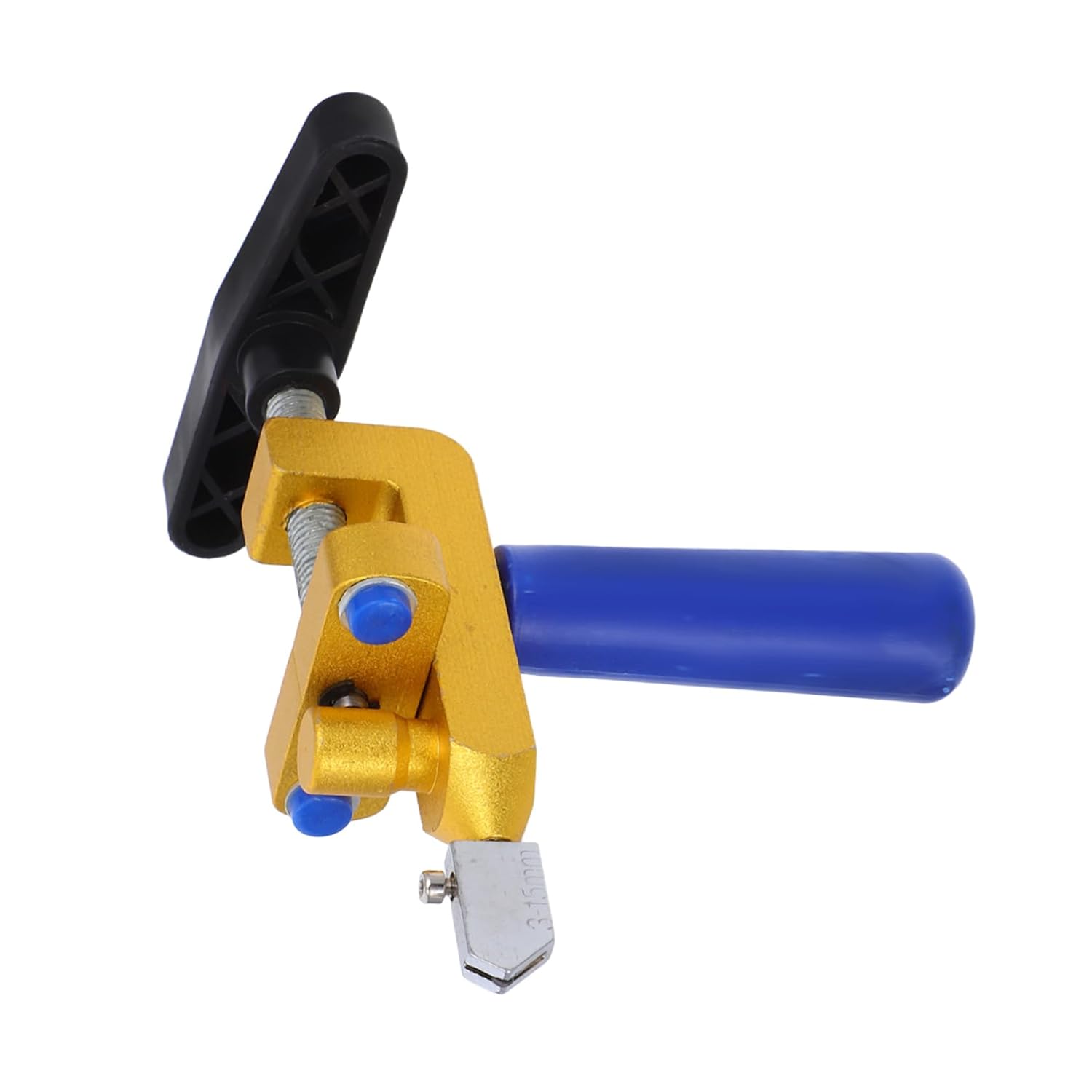 1 Set Portable Glass Cutter - 2-in-1 Manual Tile Cutter with Breaking Pliers Adjustable Cutting Tool for Glazed Tiles Mirrors and Glass