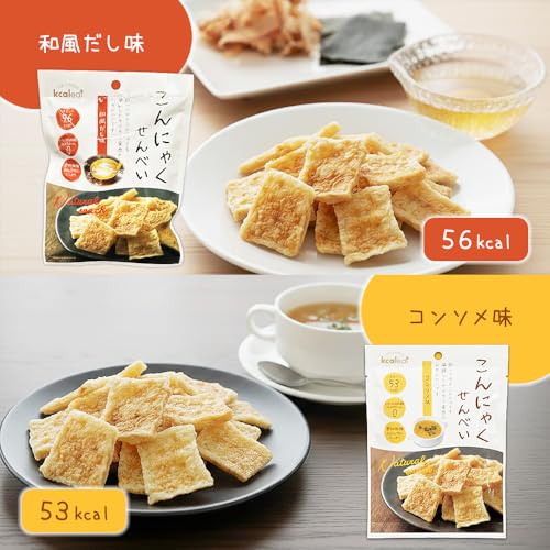 こんにゃくせんべい【６種類×３袋＝１８袋セット】＋特製オリジナルコースター１枚付 和風・韓国のり・コンソメ・ハーブ＆ビネガー・梅こんぶ・わさび 低脂質低糖質 食物繊維豊富 コレステロールゼロ 5枚目
