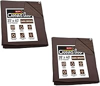 Vista 34 de Mytee Products Lona de lona marrón oscuro de 6 x 8 pies de 12 onzas, resistente al agua y transpirable, lonas resistentes, cubierta de lona