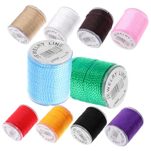 FIXOSHEE Colors Nylon Beading Thread for DIY Jewelry Making Durable Craft String Feet Bracelets and Necklaces for All Craft Projects