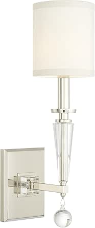 Crystorama Paxton 1 Light Polished Nickel Sconce