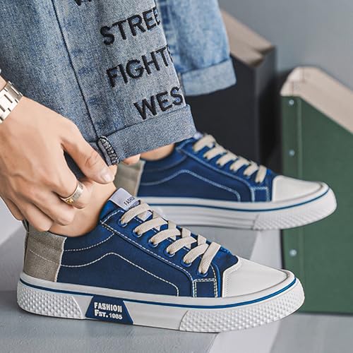 Fashion Men's Casual Canvas Sneakers - Classic Street Style Skateboarding Shoes, Low Top, Round Toe, Spring & Fall4