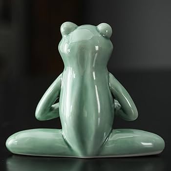 Amazon.co.jp: JAnjiaLxY セラミック ミニ アニマル カエル 風水