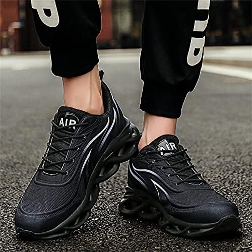 Men's Trail Runners Shoes Blade Athletic Walking Running Breathable Workout Fashion Sneakers Black Size 9 | Image 5