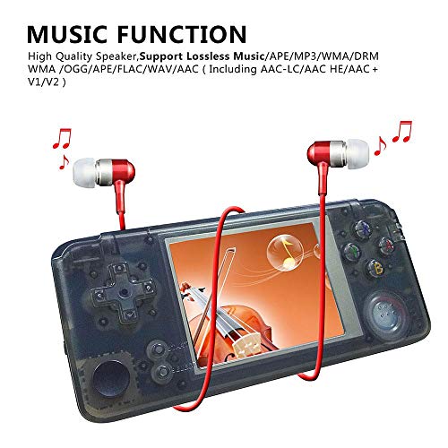 Retro Handheld Game Console, with Built in 3000 Classic Games,Dual Core 16G Emulator 3.0\'\' FC TV Support Game Player,Portable Video Games Console for Kids Adults Birthday Presents,New Crystal Black