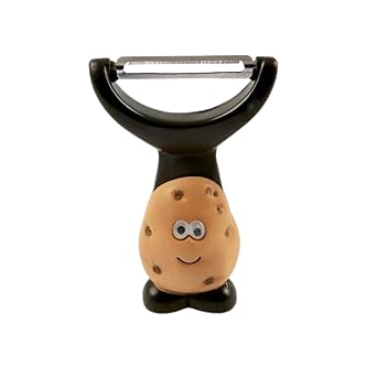 Joie Mr Potato Y-Shaped Peeler, Cute Kitchen Gadget for Vegetables and Fruit, Create Long Wide Veggie Pasta Strands, Stainless Steel Blade