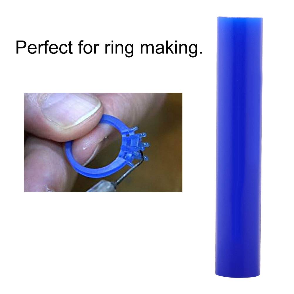 Wax Ring, Carving Wax Ring, Wax Ring Carving, Blue Ring Wax Tube Carving Wax, Ring Jewelry Making Carved Sculpture Carving Wax Casting Tube Injection Tool (T150)