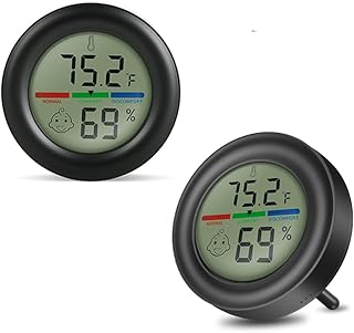 Digital Hygrometer Indoor Thermometer Humidity Meter Room Temperature Hydrometer Monitor Gauge for 3D Printer, Home, Office, Greenhouse, Incubators