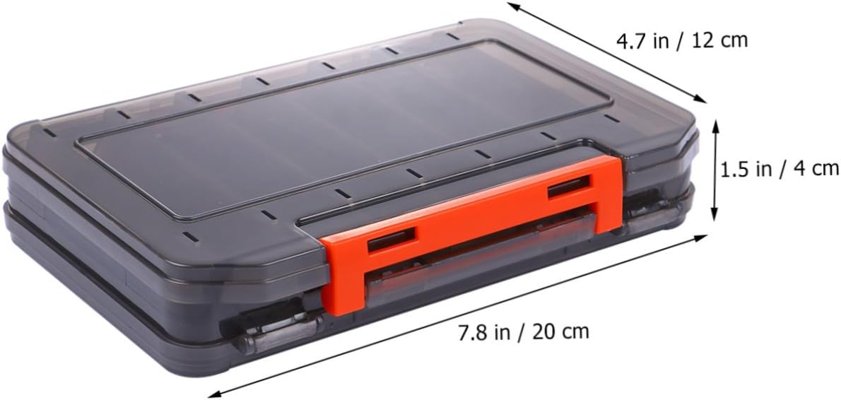 1pc Thickened Double-sided Fishing Bait Storage Box Tool Case for Lures Hooks and Accessories Material for Fishing Enthusiasts Black Buckle