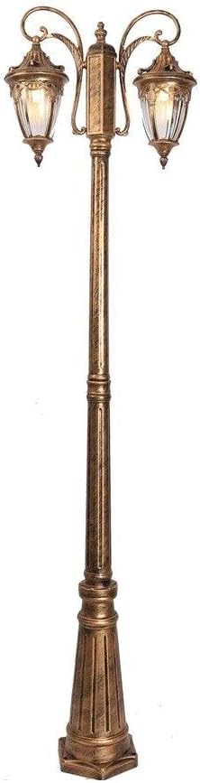 Lámpara de pie exterior poste 2 luces cristal clara 2.35 m miniatura 1