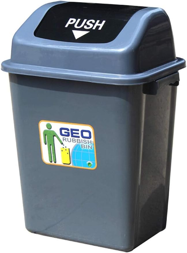 Plastic Square Flap in/Outdoor Dustbins Office Storage