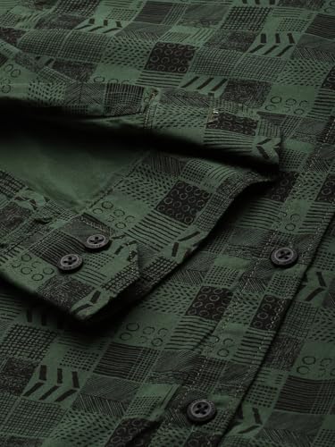Image of Majestic Man Custom Abstract Printed Pure Cotton Slim Fit Casual Shirt