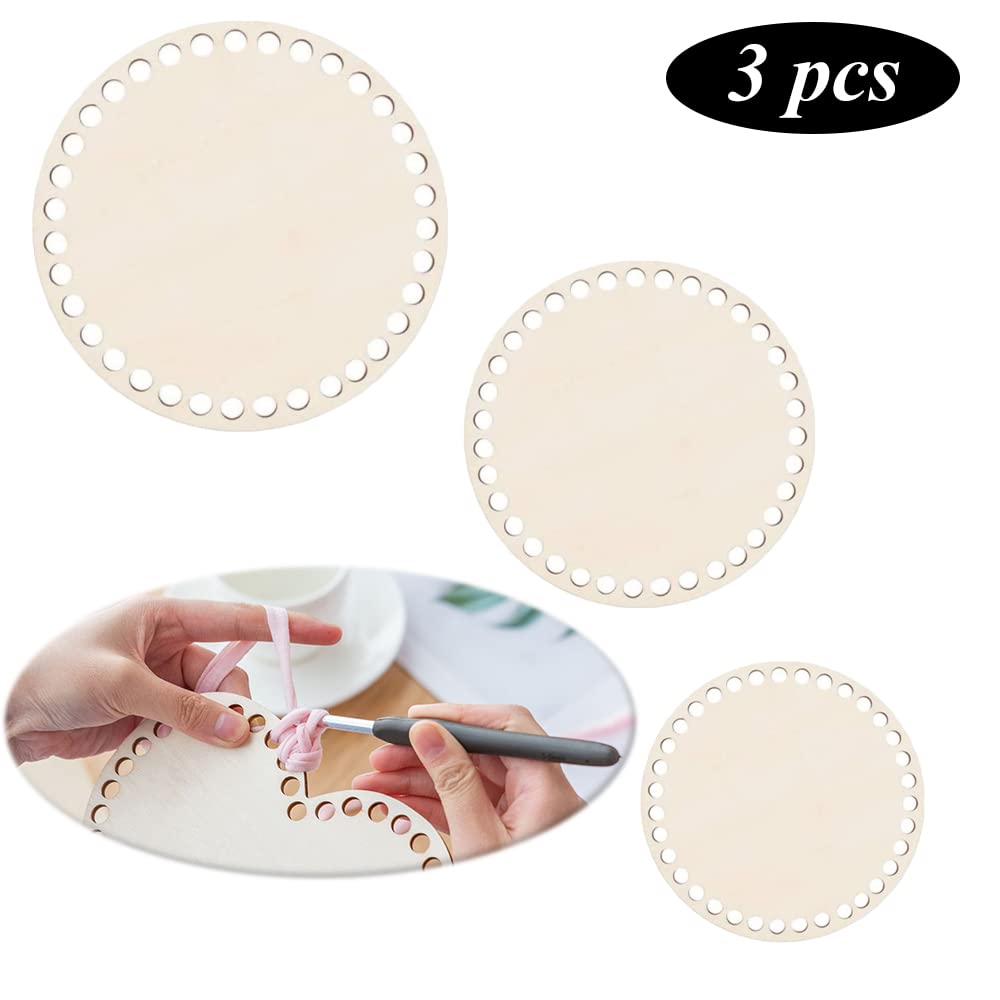 Jiujuda9 Lot De 12 Bases En Bois Pour Panier à Crochet, 10/15