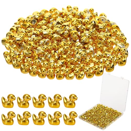 Conjunto de 150 Figuras Decorativas Doradas de Pato