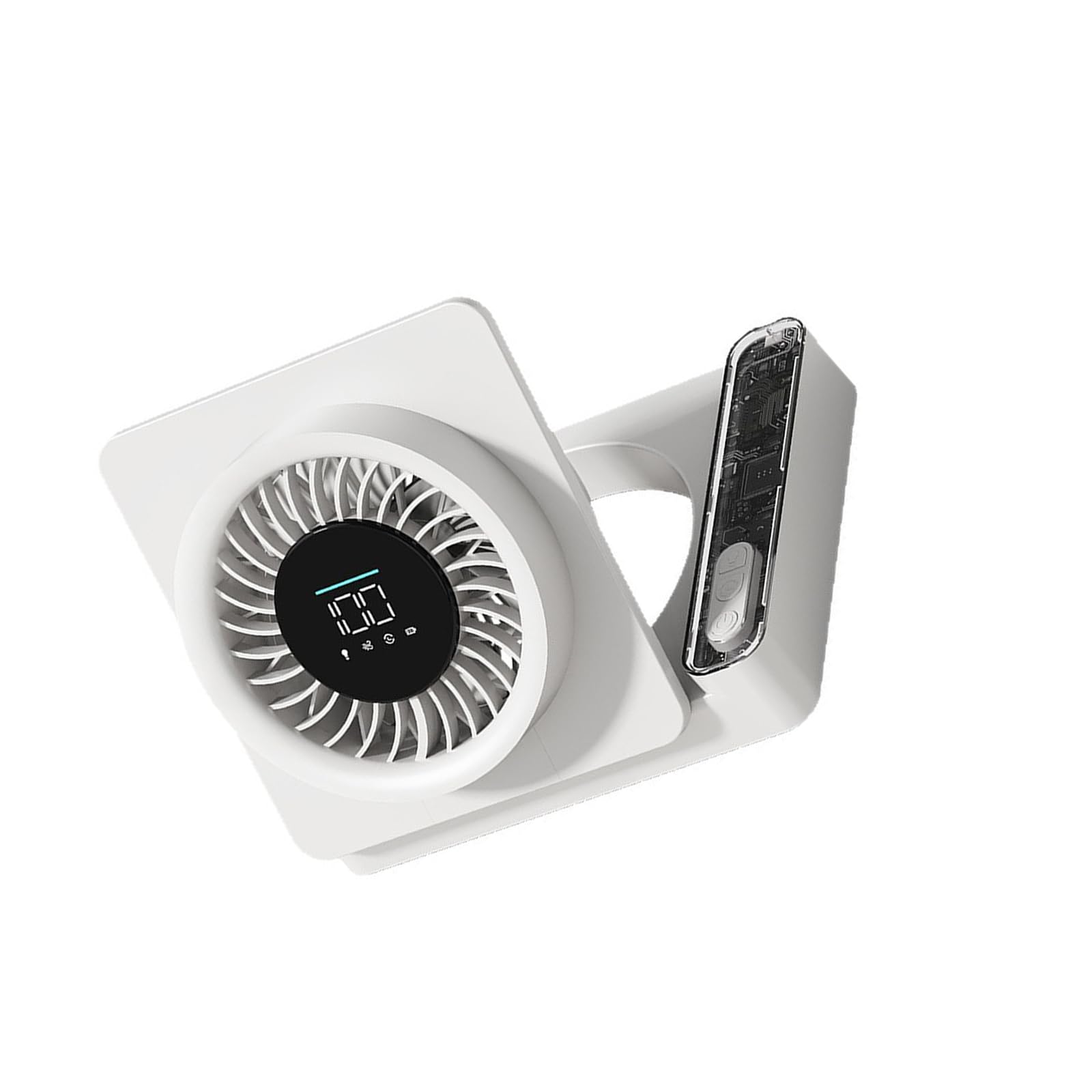 Kalttoy Portable Rechargeable Small Fan Various Wind Levels 2000mAh Desktop Fan Texture for Computer Travel Camping Student Dormitory Space Saving