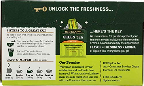 Image of Bigelow Tea, 20 Bags - Green Peach (3 Pack)