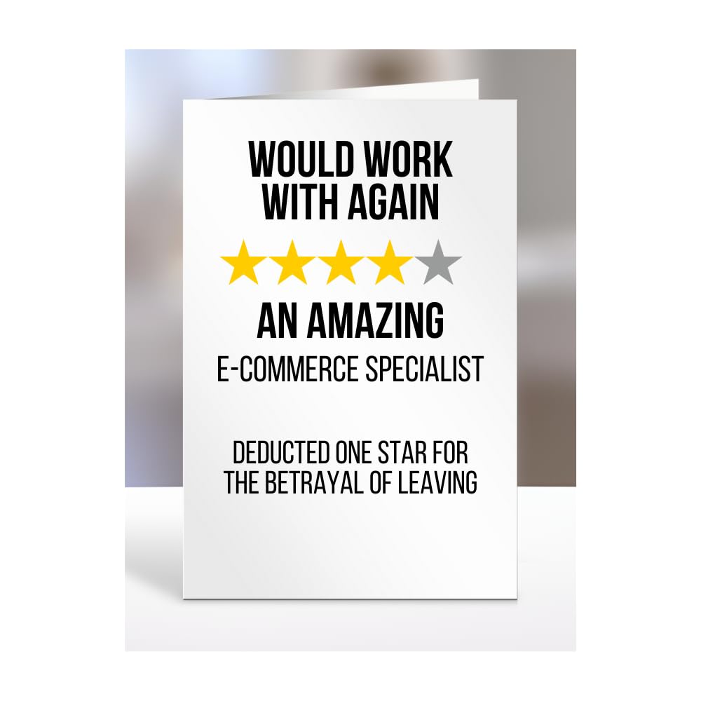 Would Work with Again, Funny Leaving Card for E-commerce Specialist, Farewell, Great Gift for Colleagues, Boss, Manager, Goodbye, Christmas, Joke, Silly, Gag, A5-223a_265 — image 1