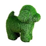 Nearly Natural 18in. UV Resistant Artificial Grass Garden Plush Topiary Puppy Dog - Indoor/Outdoor