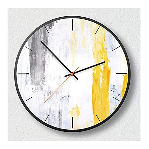 Horloge murale silencieuse pour chambre à coucher au design abstrait moderne