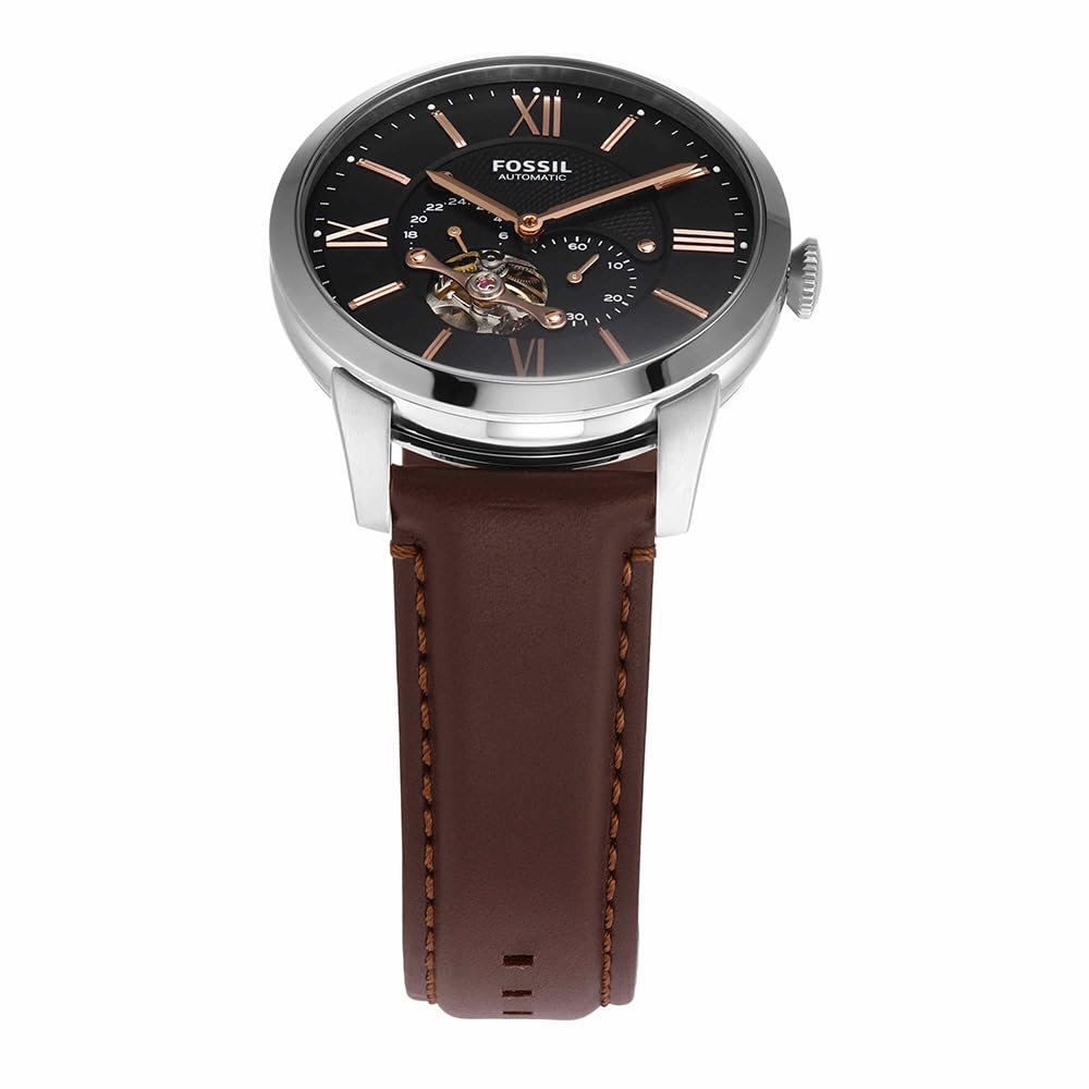 FOSSIL Townsman Uhr für Herren, mechanisches Automatikwerk mit Edelstahl- oder Lederarmband