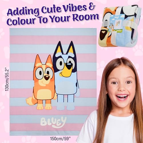 Bluey Fleece Bed Blanket for Kids Super Soft Blanket Fleece Throws 150 x 130cm Warm Sofa Bed Throw, Gifts for Kids - Image 5